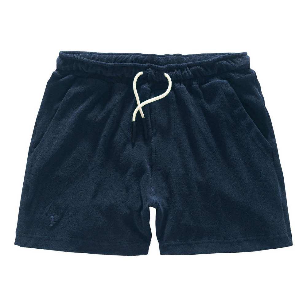 OAS Terry Shorts Mens Medium Navy Cotton Resort Loungewear Beachwear Old Money